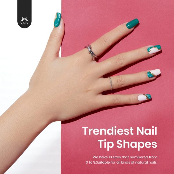 Pre-shaped Gelly Tips Short Square Clear Press on Nail Tips | 500pcs#014 Online - Image 5
