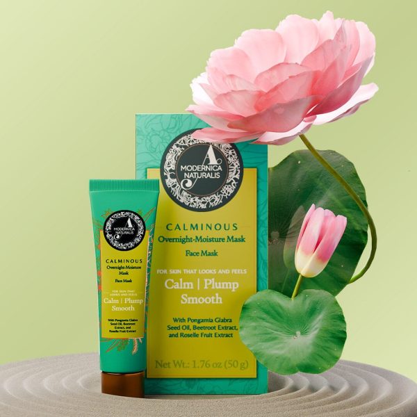 Calminous Overnight-Moisture Mask – Plumps, Soothes & Moisturizes Dull, Dry, Aging Skin - Potent Ayurvedic Formula with Sacred Lotus and Roselle – Best Overnight Mask for Mature Skin – With Clinically Tested Ingredients Discount