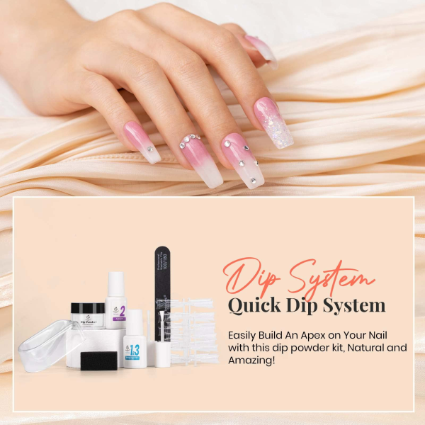 Beetles Dip Powder Kit: Clear, 2-in-1 for Nail Extensions, Repairs, and French Manis Online Hot Sale - Image 4