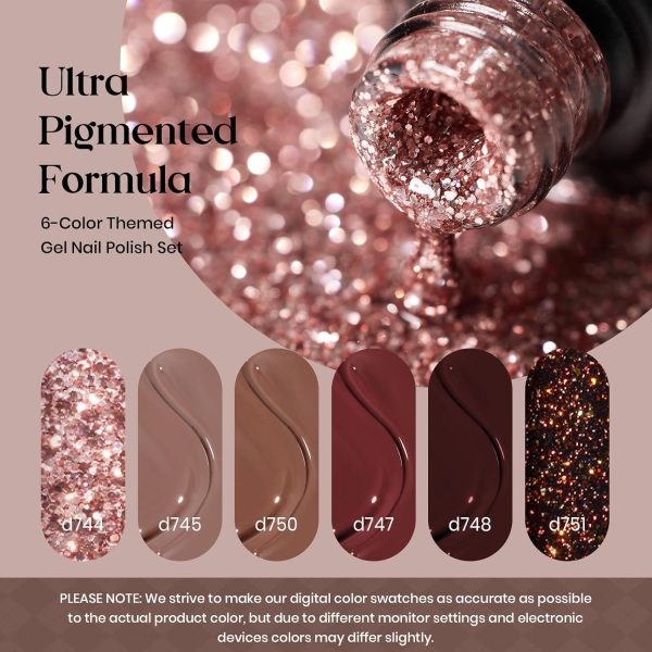 Academia Aesthetic | Gel Polish 6 Colors Set on Sale - Image 2