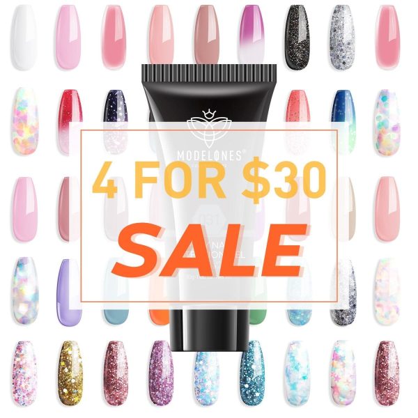 4 For $30 Sale Poly Nail Gel (30g) For Cheap