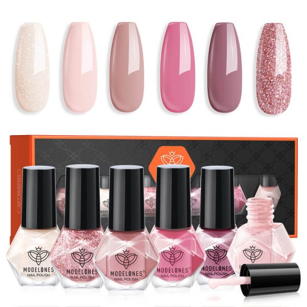 Rose Jam - 6 Colors Nail Polish Set 5ml Cheap