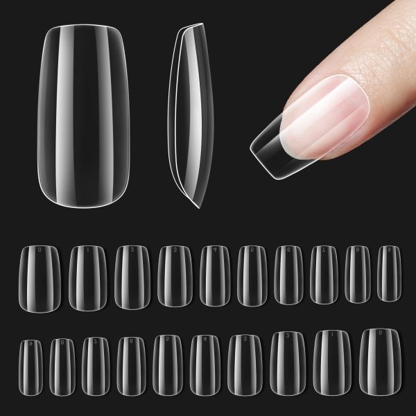 Pre-shaped Gelly Tips Short Square Clear Press on Nail Tips | 500pcs#014 Online