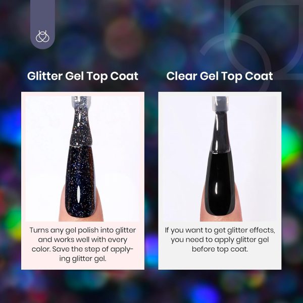 Beetles Holographic Glitter Top Coat | 15ML on Sale - Image 4