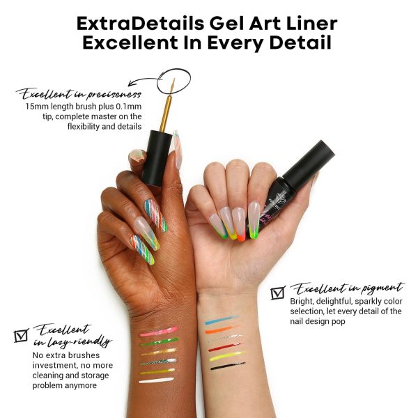 Ocean Blue - Luminous ExtraDetails Gel Art Liner Supply - Image 3