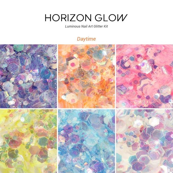 Horizon Glow - Luminous Nail Art Glitter Kit For Cheap - Image 3